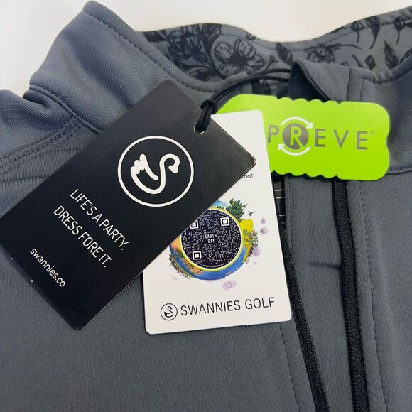 Swannies 1/4 Zip Mens XL Gray Repreve 23 Golf Performance Stretch Pullover Shirt - Picture 8 of 14